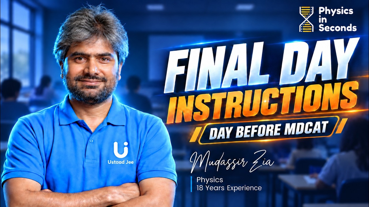 FINAL DAY INSTRUCTIONS | MDCAT 2026