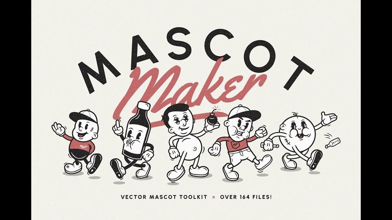 Mascot Maker - Vintage Vector Cartoon Characters Stock Graphics - Download at YouWorkForThem