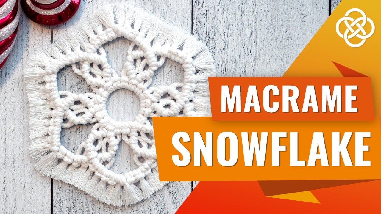 Снежинка в технике макраме | DIY  | Урок макраме