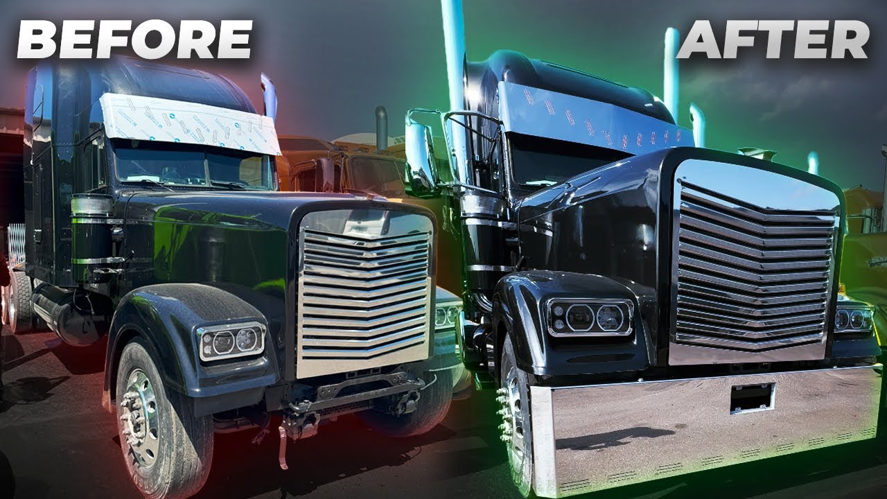 Custom Freightliner Classic XL Build | Visor, Bumper, Interior, Stacks & More 👀