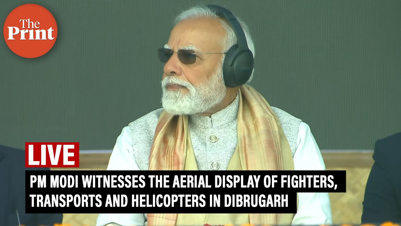 LIVE : PM Modi witnesses the Aerial Display of Fighters, Transports and Helicopters in Dibrugarh