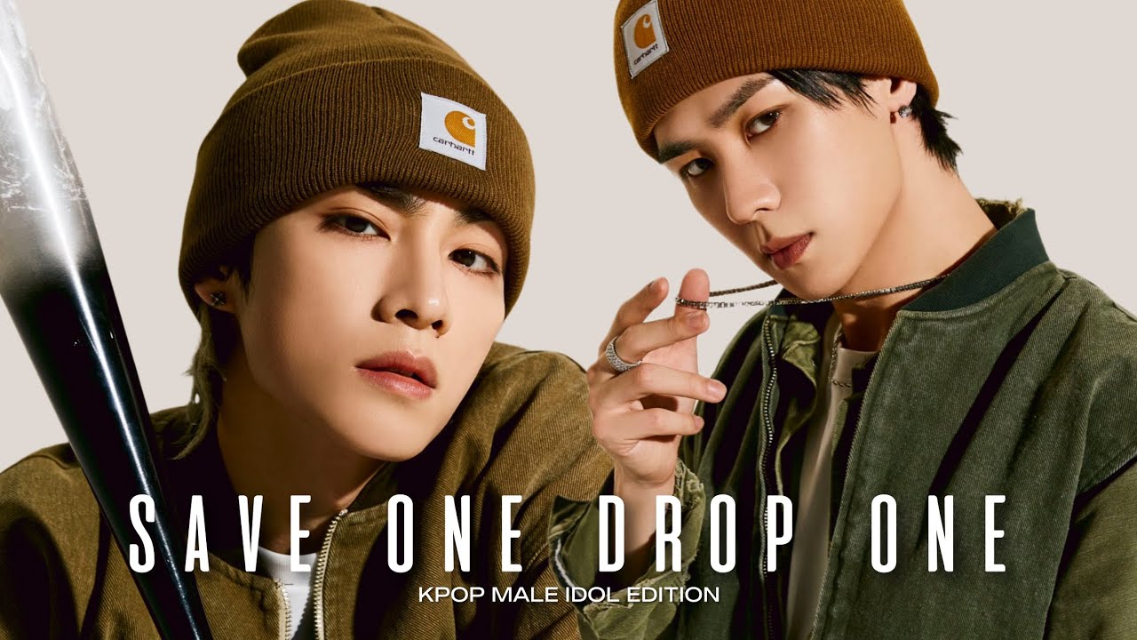 SAVE ONE DROP ONE MALE IDOL EDITION | KPOP BOYGROUP GAMES