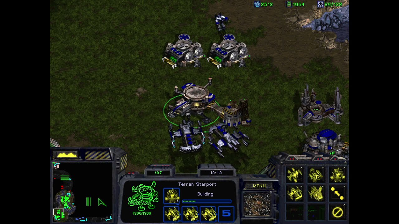 星际争霸人族1v7电脑（starcraft Terran 1v7 computer）