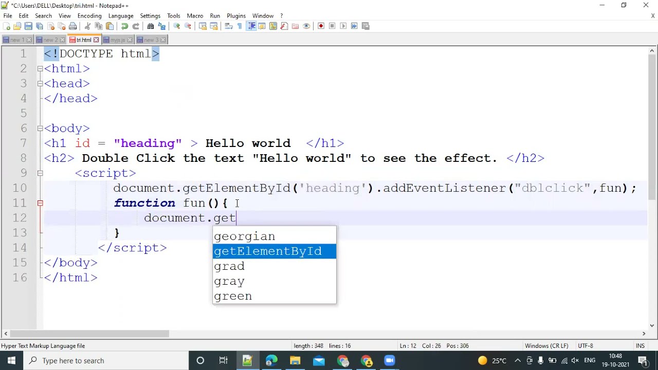 How To Use Event Listener Method For Change Text On Click