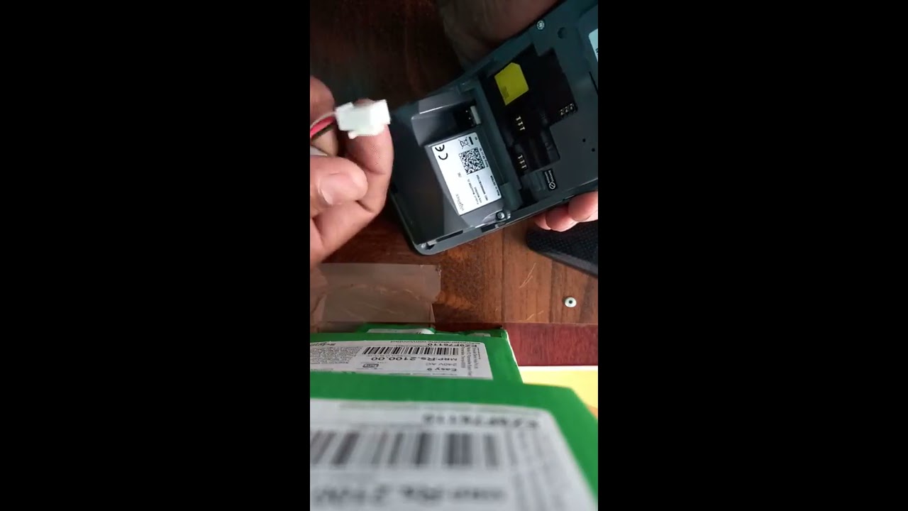 Swiping machine battery change