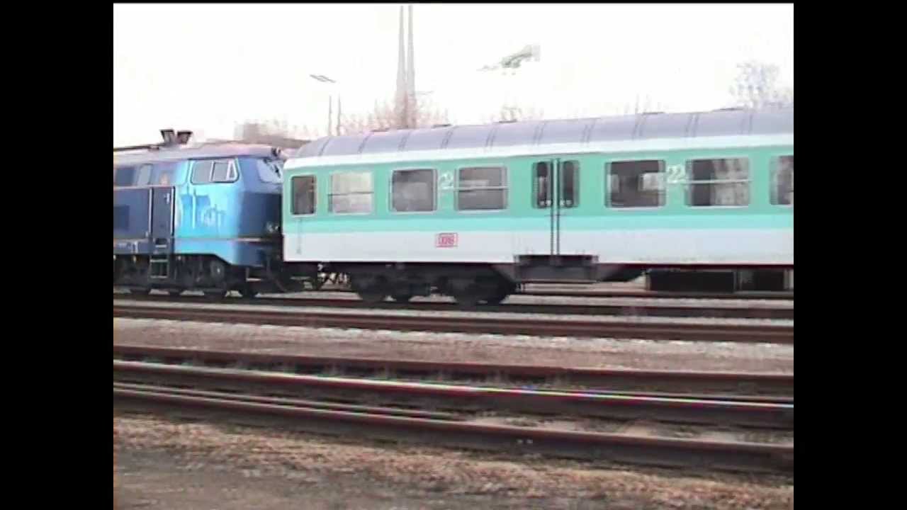 Schneeloser Winter an der Allgäubahn: 218 an Interregio, Intercity und Eurocity und mehr