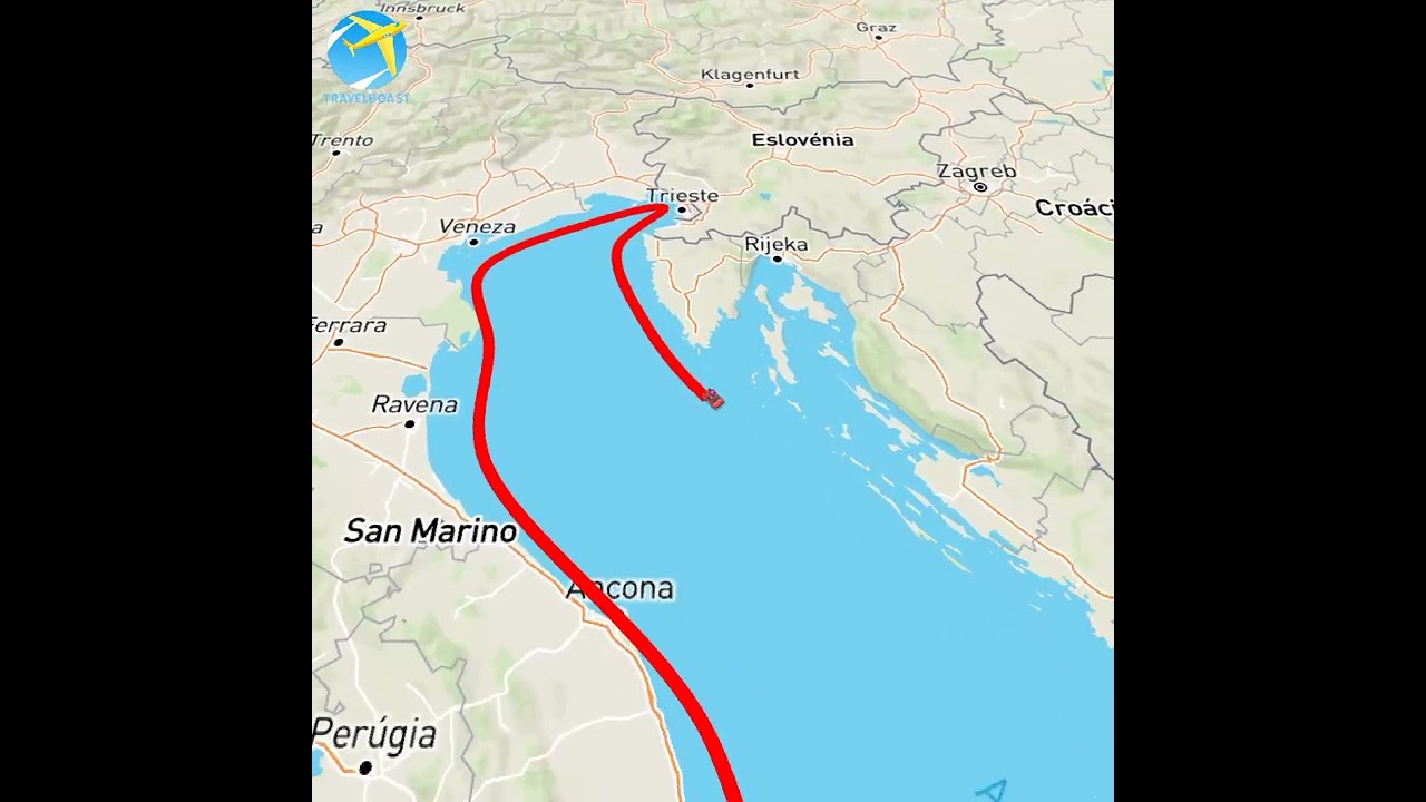 This is the Adriatic sea. What countries border it?