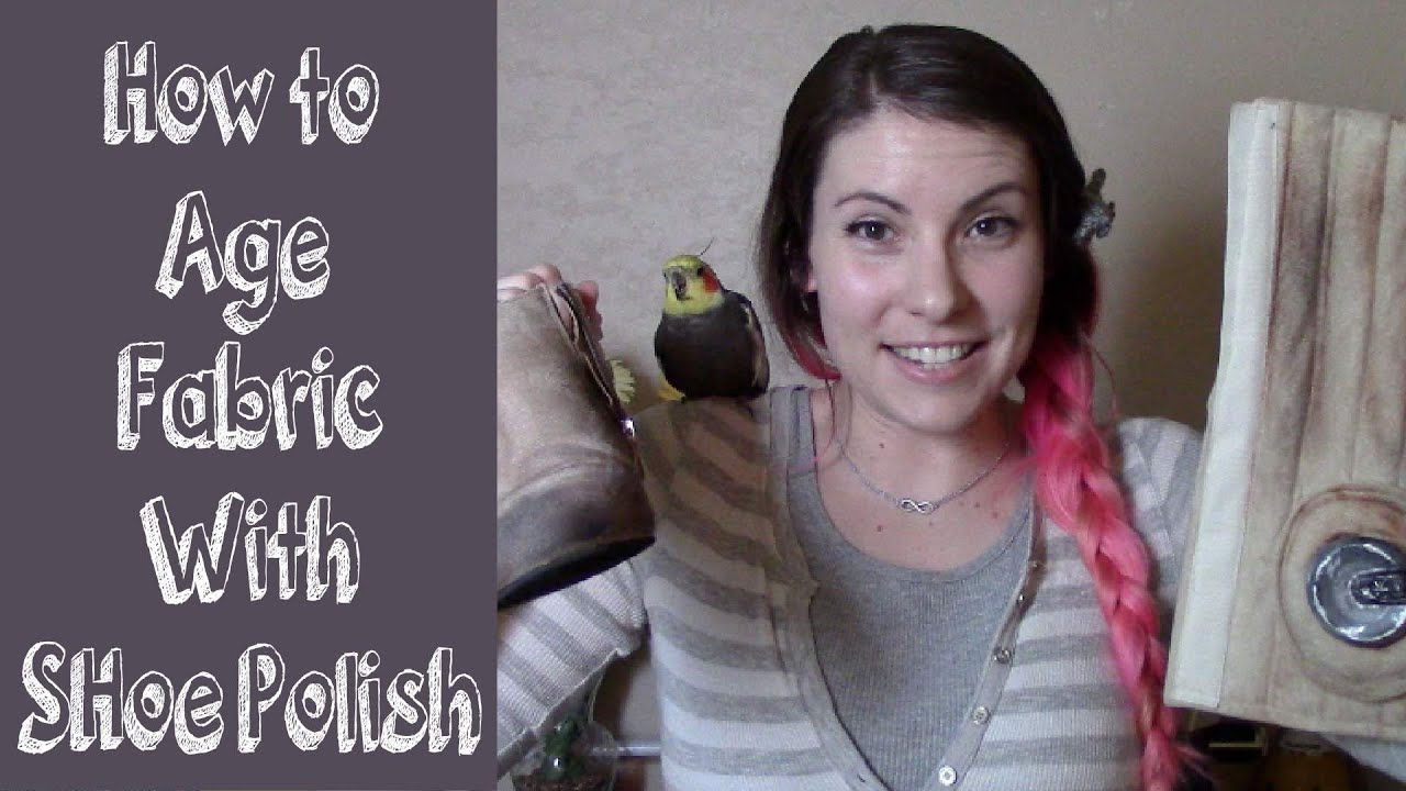 Как состарить ткань с помощью крема для обуви