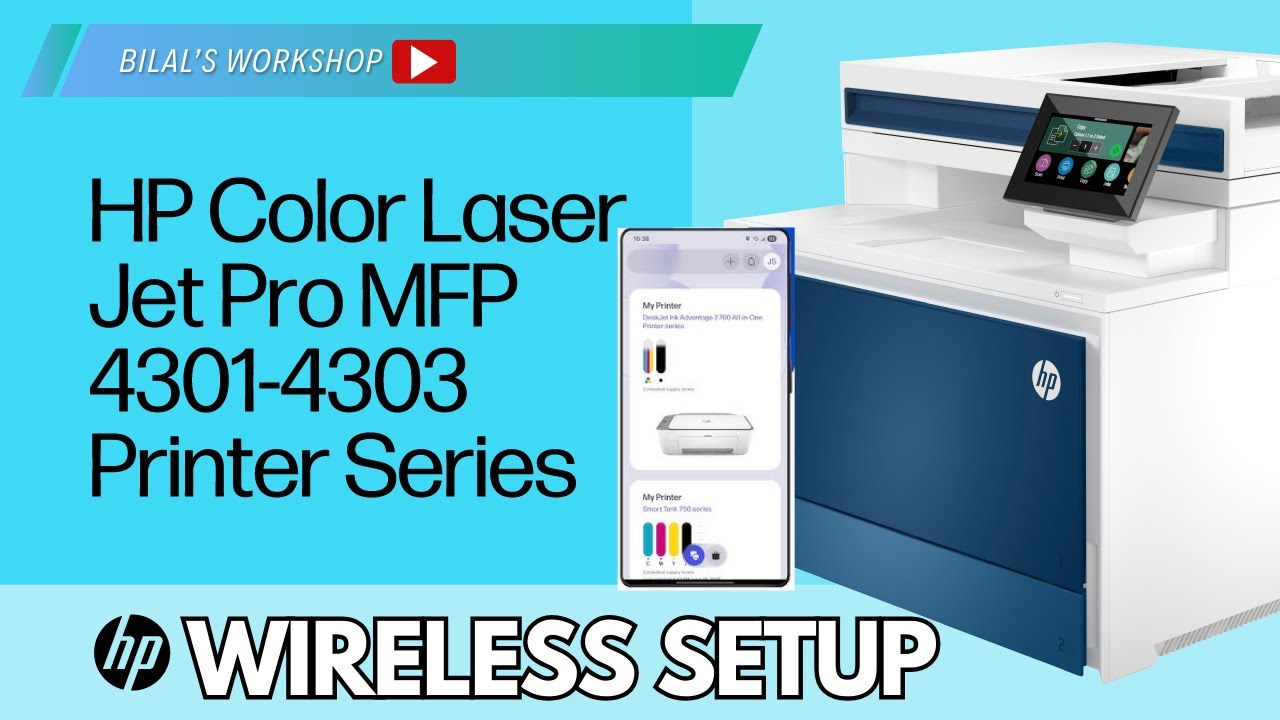 HP Color LaserJet Pro 4303fdw, 4303dw Wireless Setup Guide | Connect Your Printer to WiFi