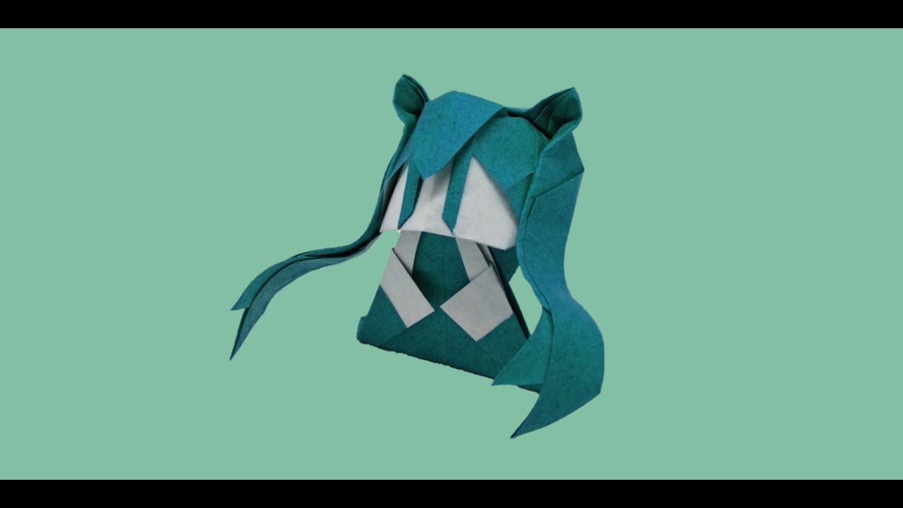 origami miku by takaya inoue - timelapse
