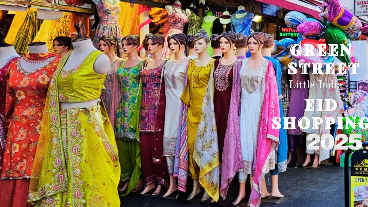 London's Walk Tour 2025 | Green Street Eid Shopping, Little India, 4k HDR [May 25]
