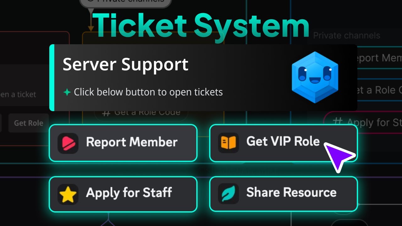 Discord Button style Ticket Support System 2025 | Sapphire Bot x Ticket Tool Bot