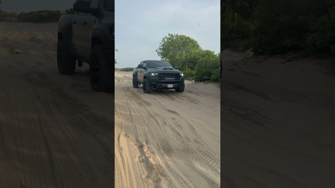 Supercharged trx on 22s off roading #ram #trx #ramtrx #fasttrucks #hellcat