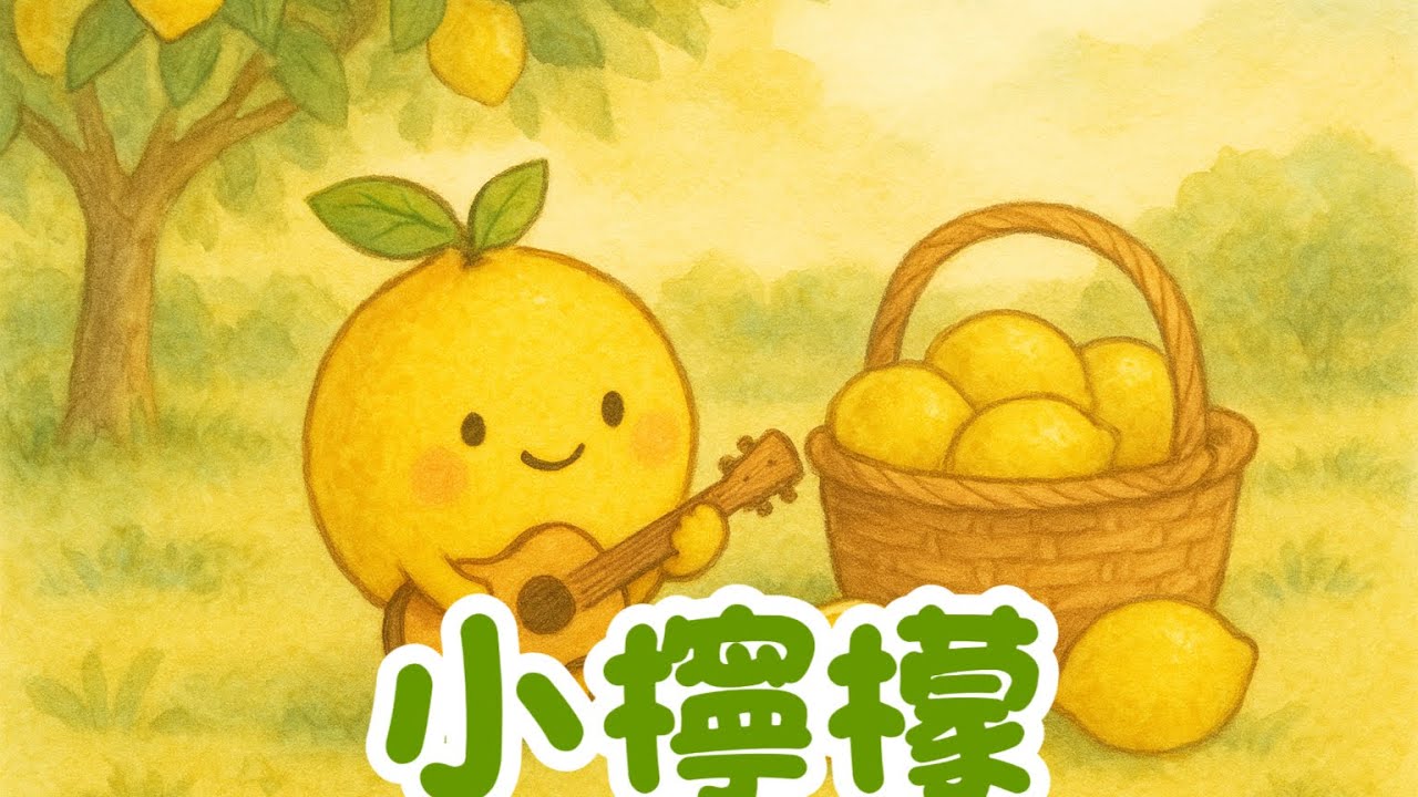【兒歌】小檸檬 小檸檬 Little Lemon Song ｜綠綠圓圓～香香酸酸～🍋｜可愛木吉他輕柔兒歌