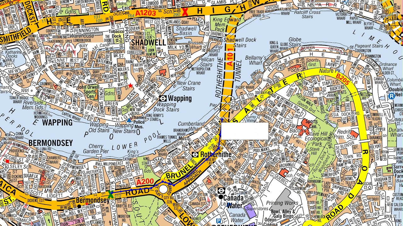 A1 PCO Taxi Training Centre TFL Topographical Test Training 2020 ROTHERHITHE TUNNEL- Route Planning