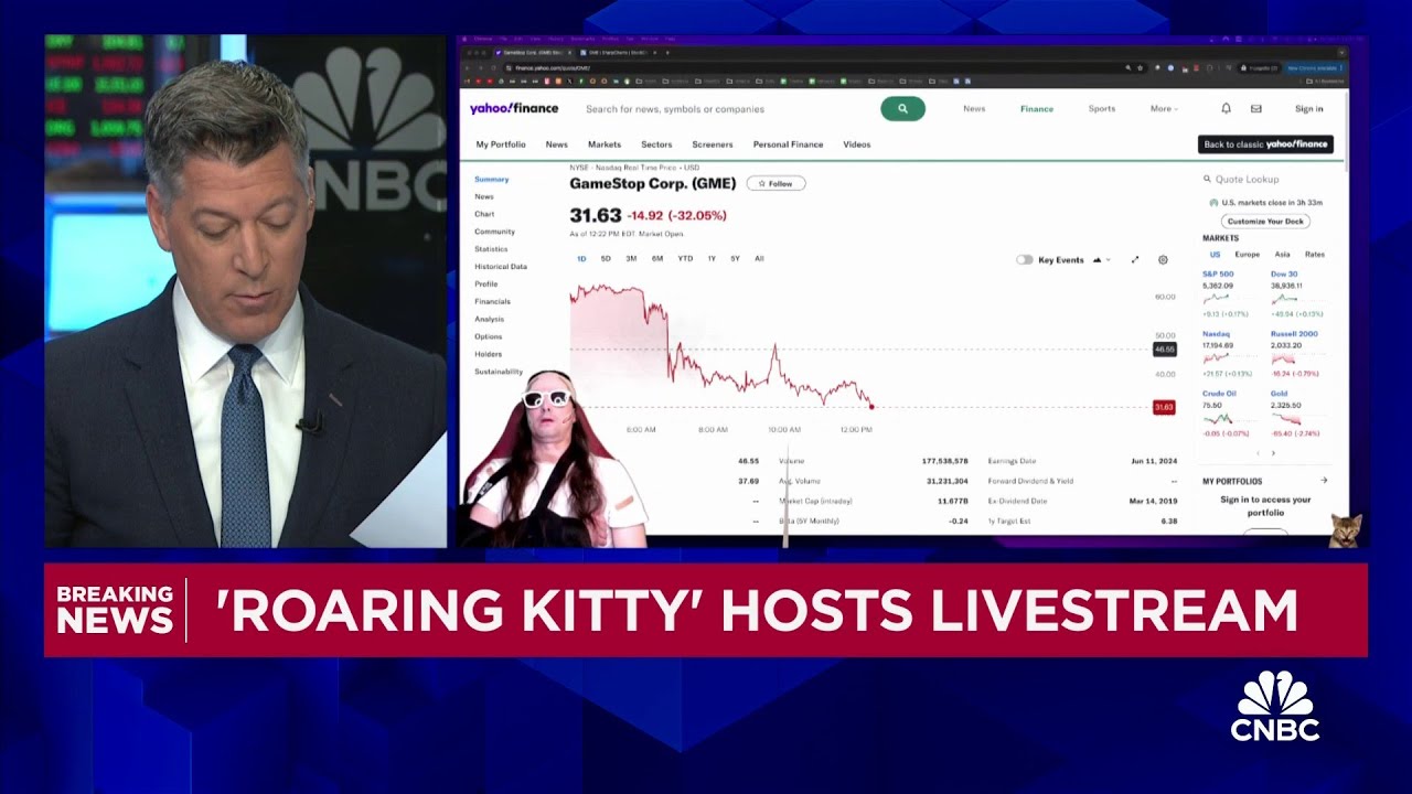 &lsquo;Roaring Kitty&rsquo; goes live on YouTube for the first time in nearly four years