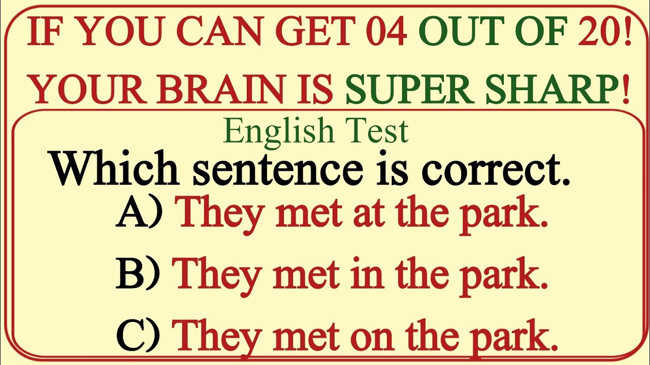English Grammar Challenge ✨ | Grammar Mantor| If You Pass, You’re a Genius!