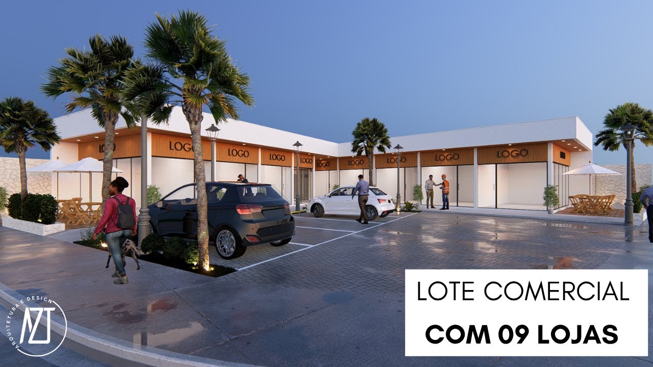 ✅PROJETO CENTRO COMERCIAL - 09 LOJAS -  LOTE DE ESQUINA [2025]