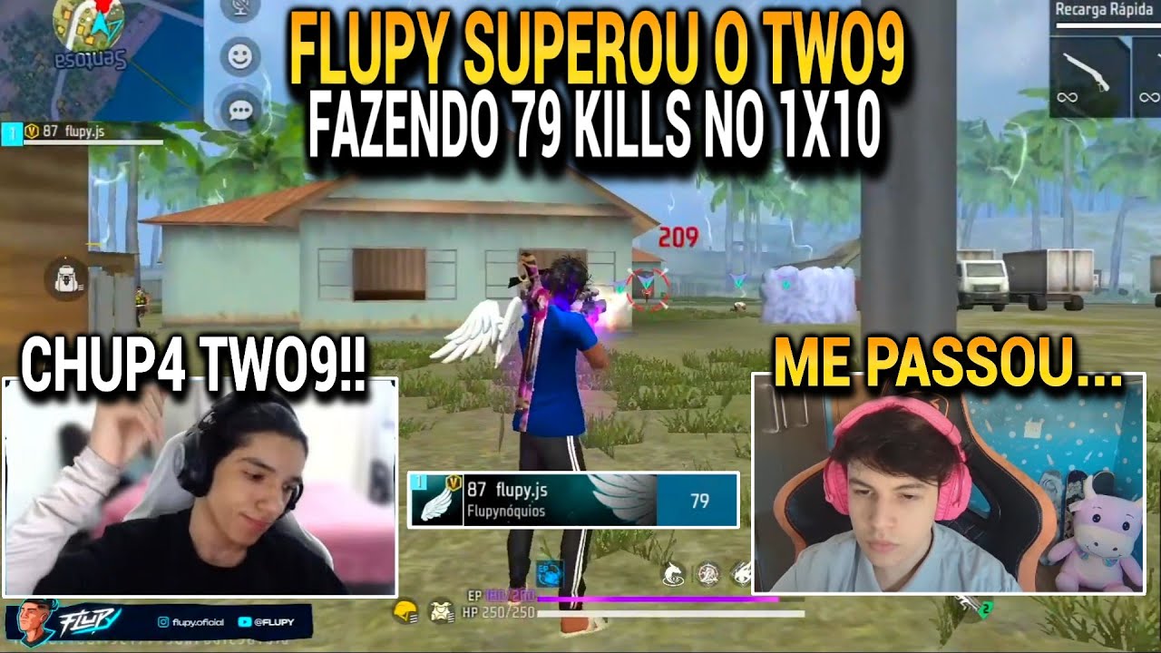 FLUPY BATEU O RECORD DO TWO9 FAZENDO 79 KILLS NO 1X10!!!