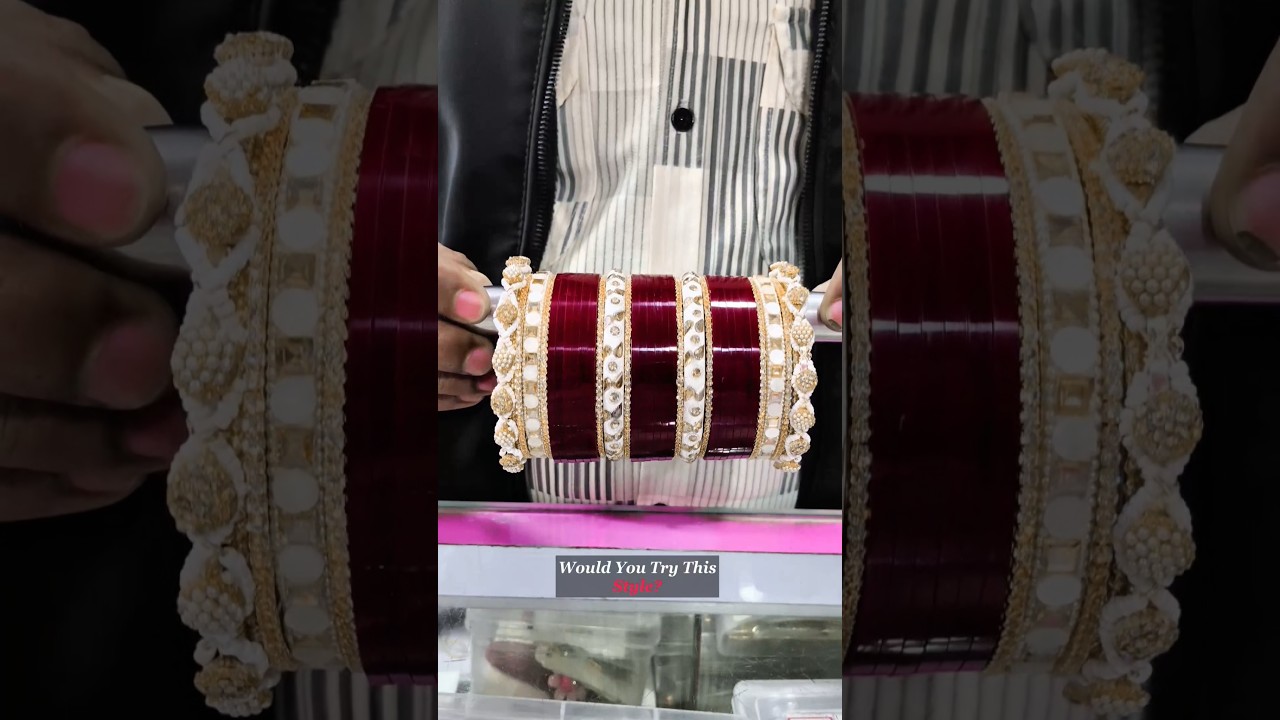 The Art of Indian Bangle Stacking: A Royal Heritage 👑 This Traditional Maroon & Gold Bangle Set ✨