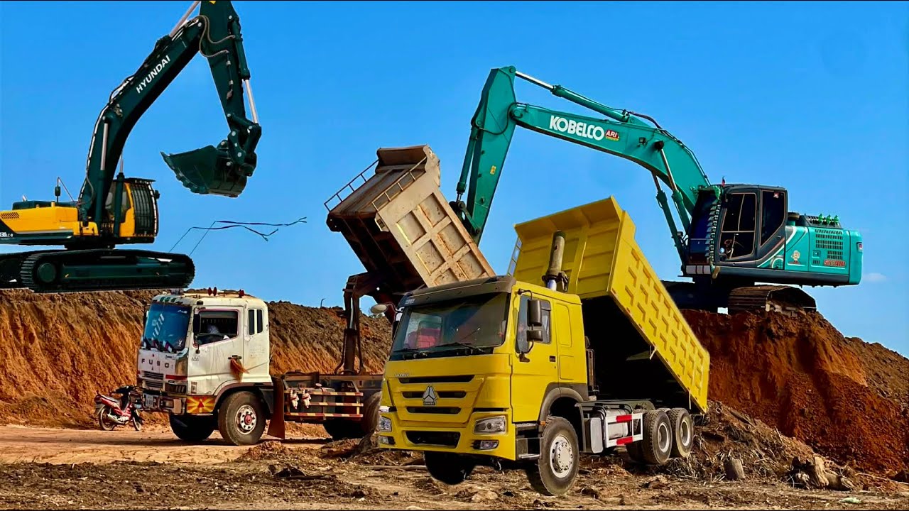My excavator worked all day and its power was still strong.