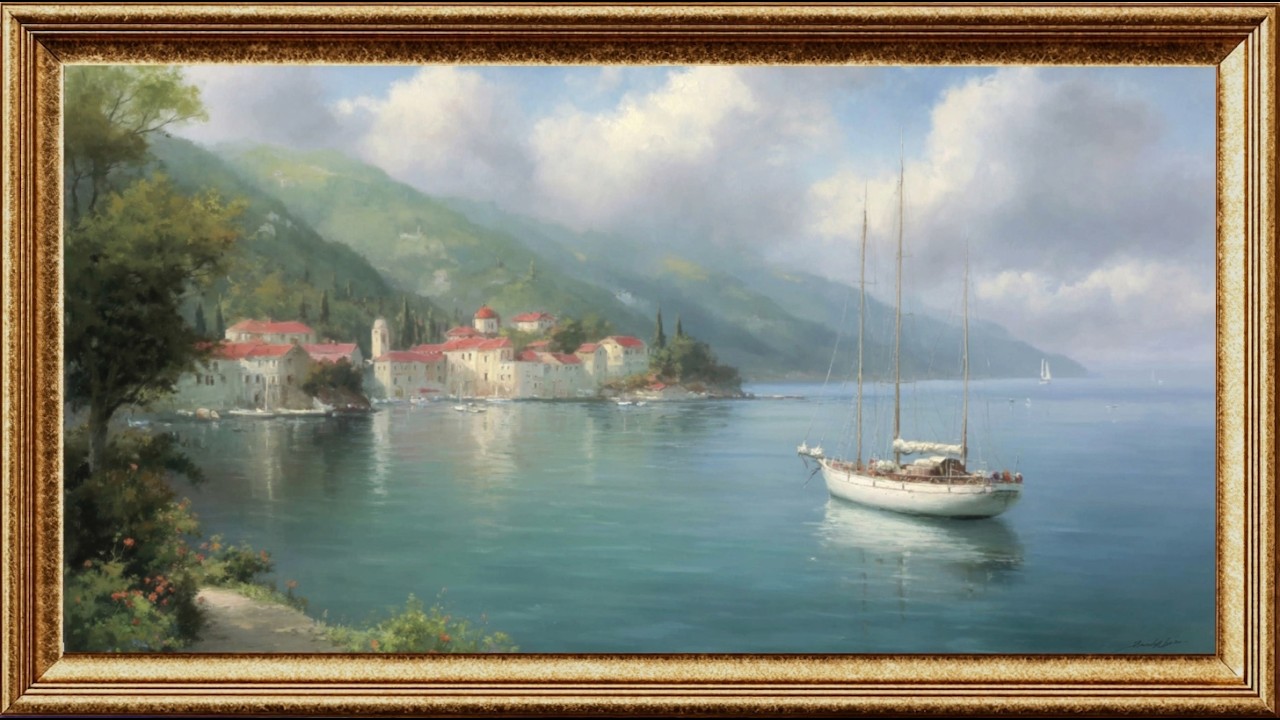 Lake Village | Classic Oil Painting Display | Timeless Art for TV (3 Hours)