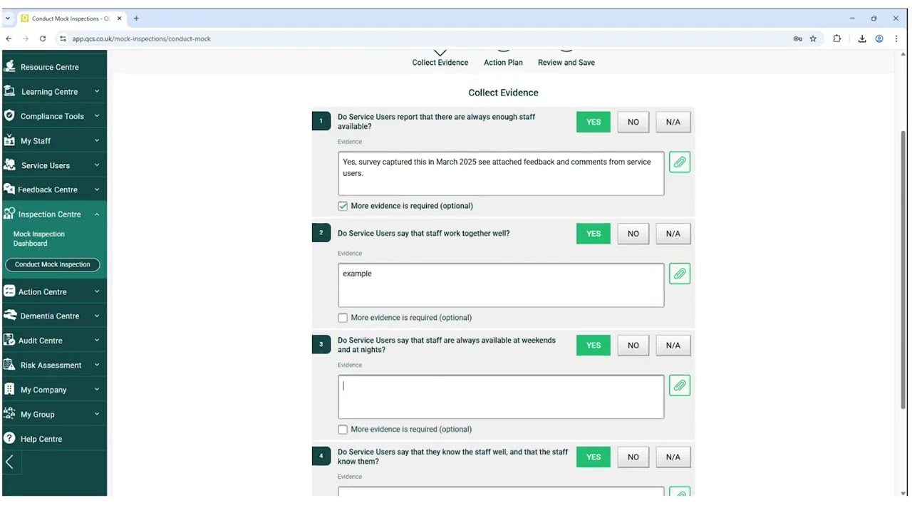 QCS Mock Inspection Product Demo