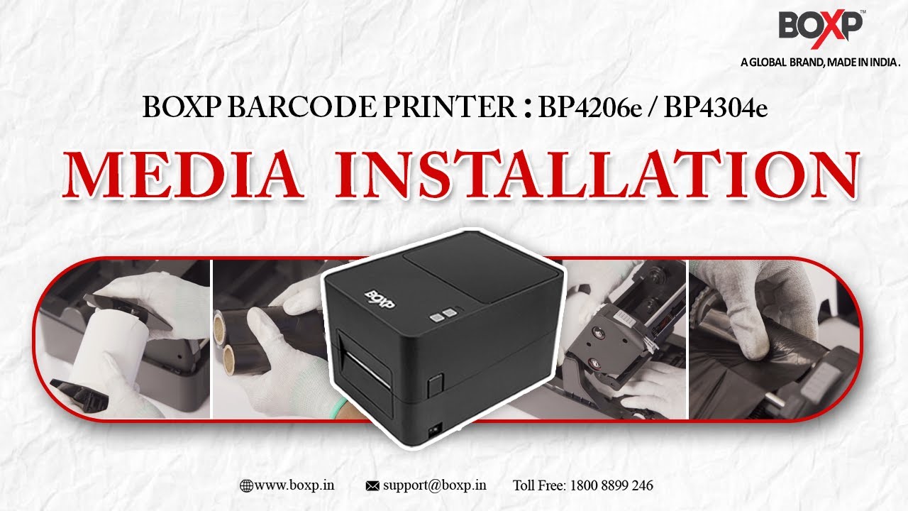 BOXP Barcode Printer | BP4206e and BP4304e | Media  Installation
