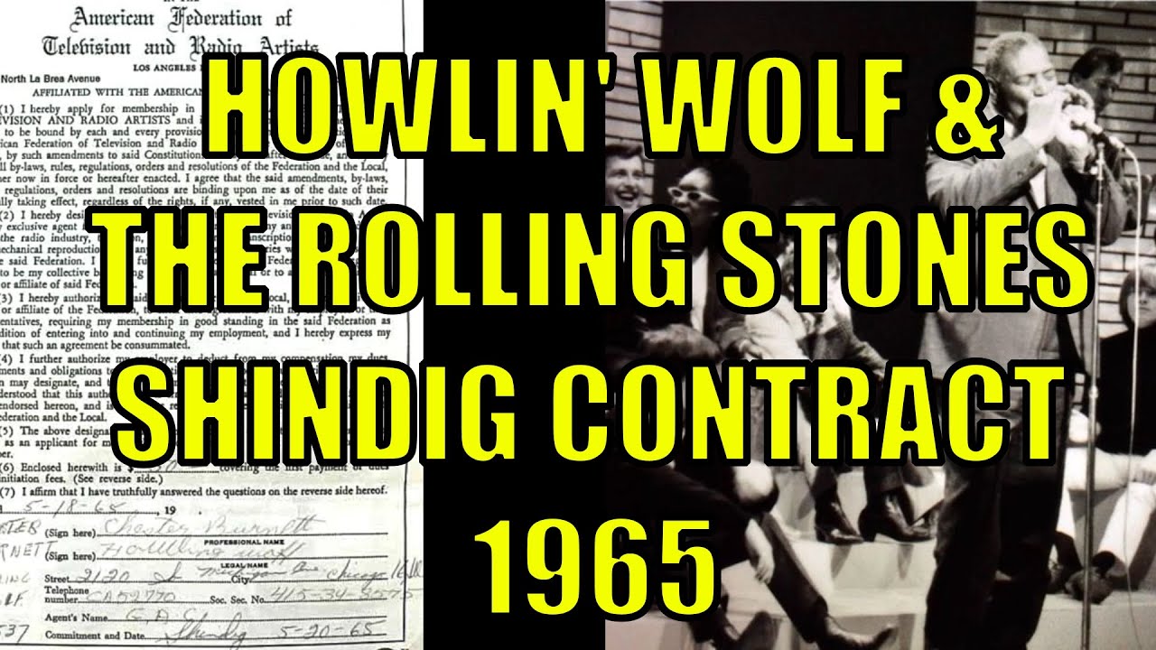 Howlin' Wolf & The Rolling Stones Shindig Contract 1965