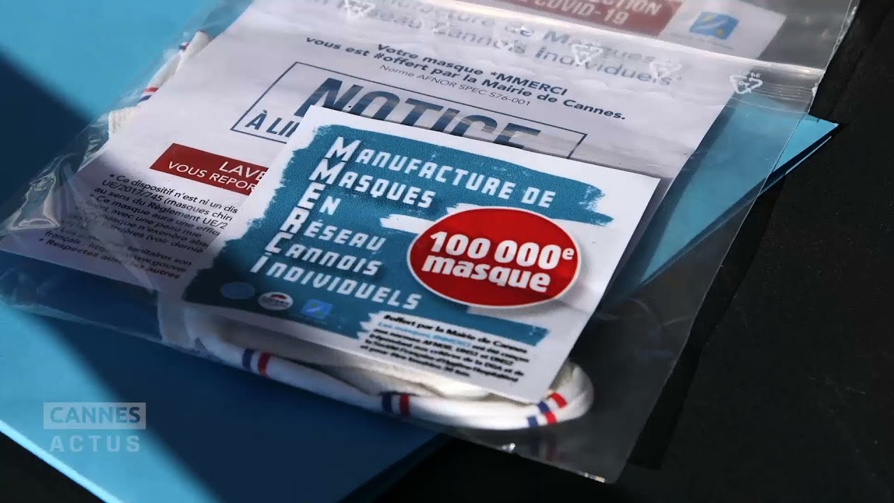 Covid-19 - David Lisnard remet le 100 000e masque MMERCI alternatif