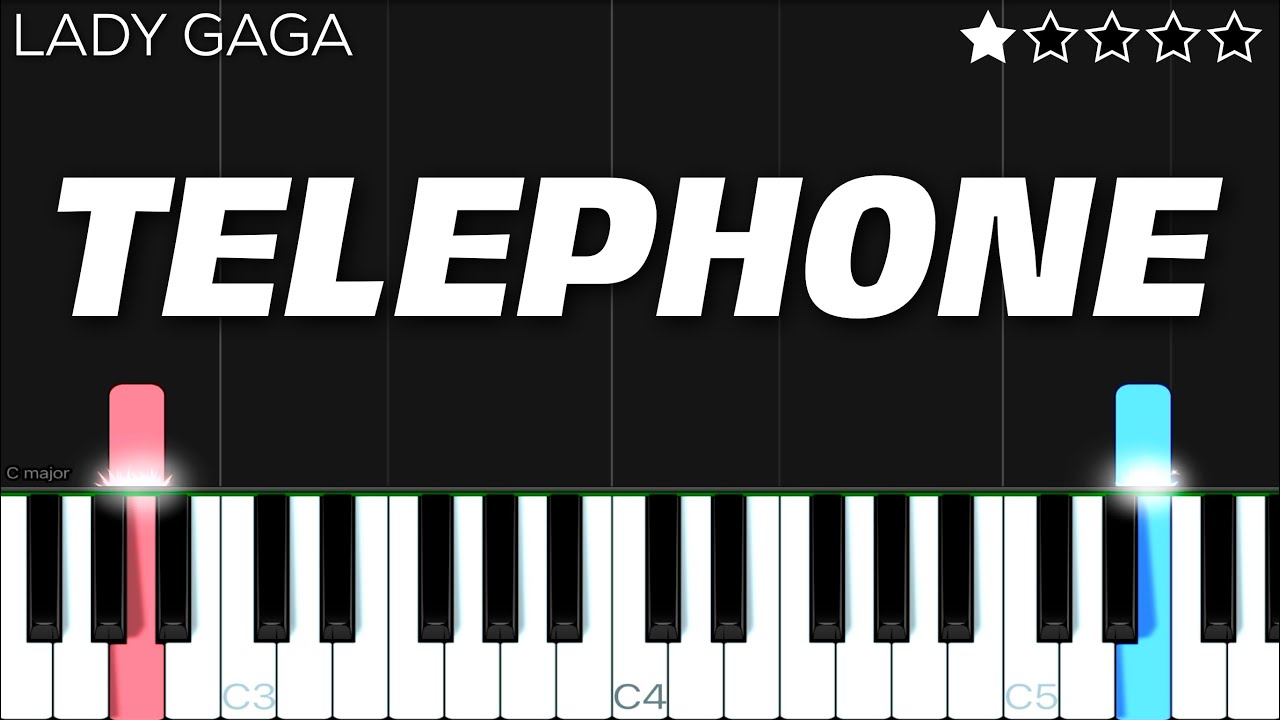 Lady Gaga - Telephone | EASY PIano Tutorial
