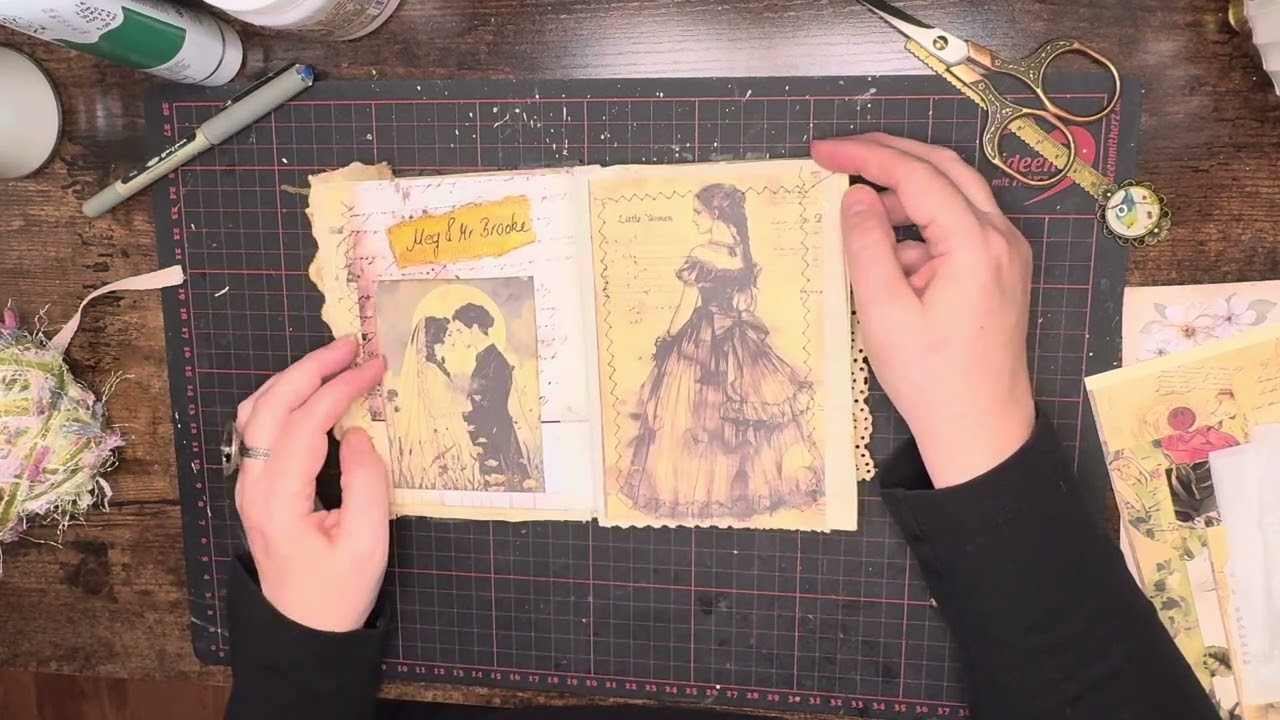 🌟Journal without sewing - part two - Fortsetzung *Little Women*( Kleines Journal ohne nähen)