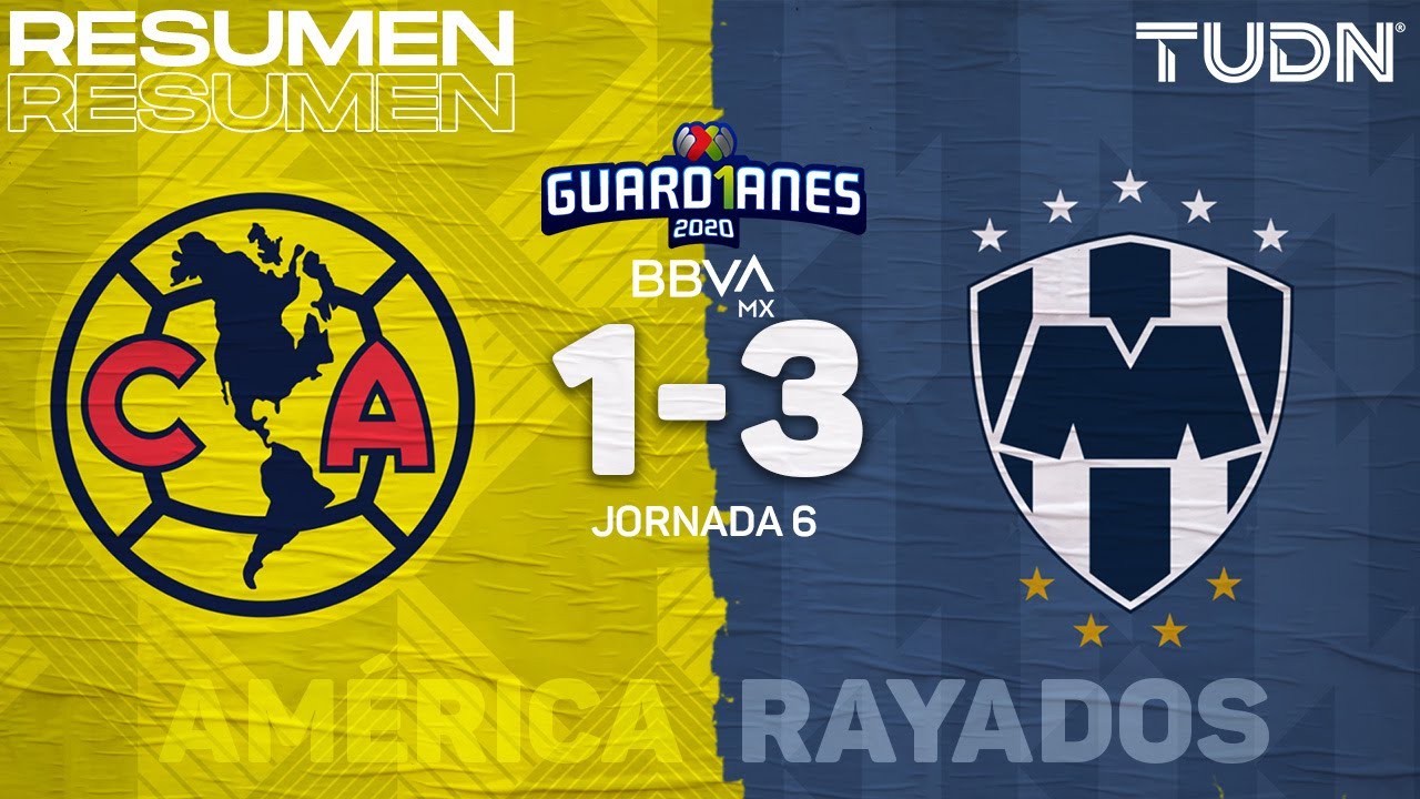 Resumen y goles | América 1-3 Rayados | Guard1anes 2020 Liga BBVA MX - J6 | TUDN