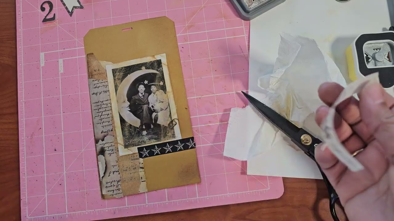 Working on some tags for 2 new junk journals  