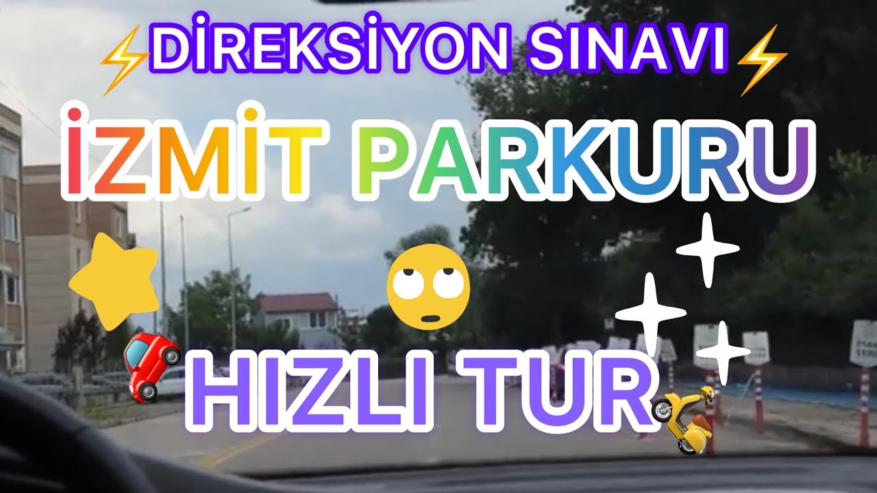 İZMİT ALİKAHYA MAH DİREKSİYON SINAVI PARKURU HIZLI TUR #izmit  #ehliyet  #direksiyonsınavı