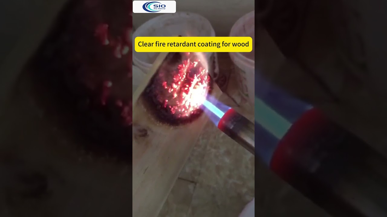 Clear Fire Retardant Test Coating​ For Wood #fireretardant #fireproof