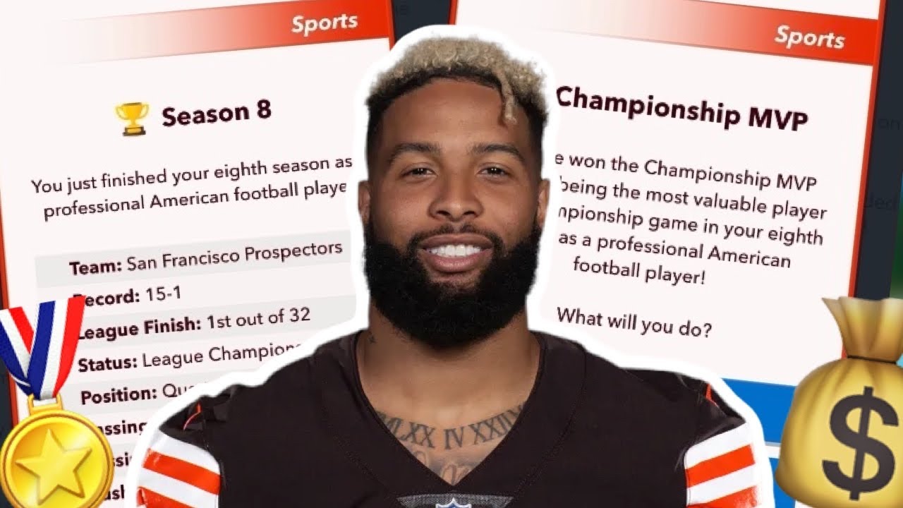 Bitlife Becoming The Best Football Player Ever! The New Odell Beckham Jr (7x Championship Rings)