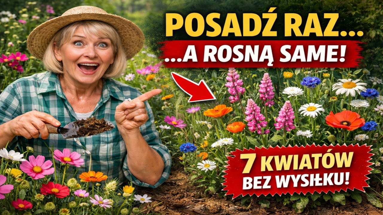 POSADŹ RAZ, PODZIWIAJ LATAMI! 🤫 7 Kwiatów, Które Same Się Wysiewają i Rosną Bez Opieki.