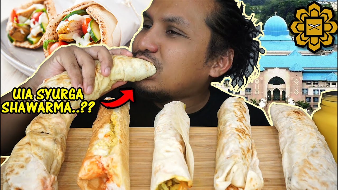 review jujur semua SHAWARMA UIA GOMBAK (mukbang malaysia)