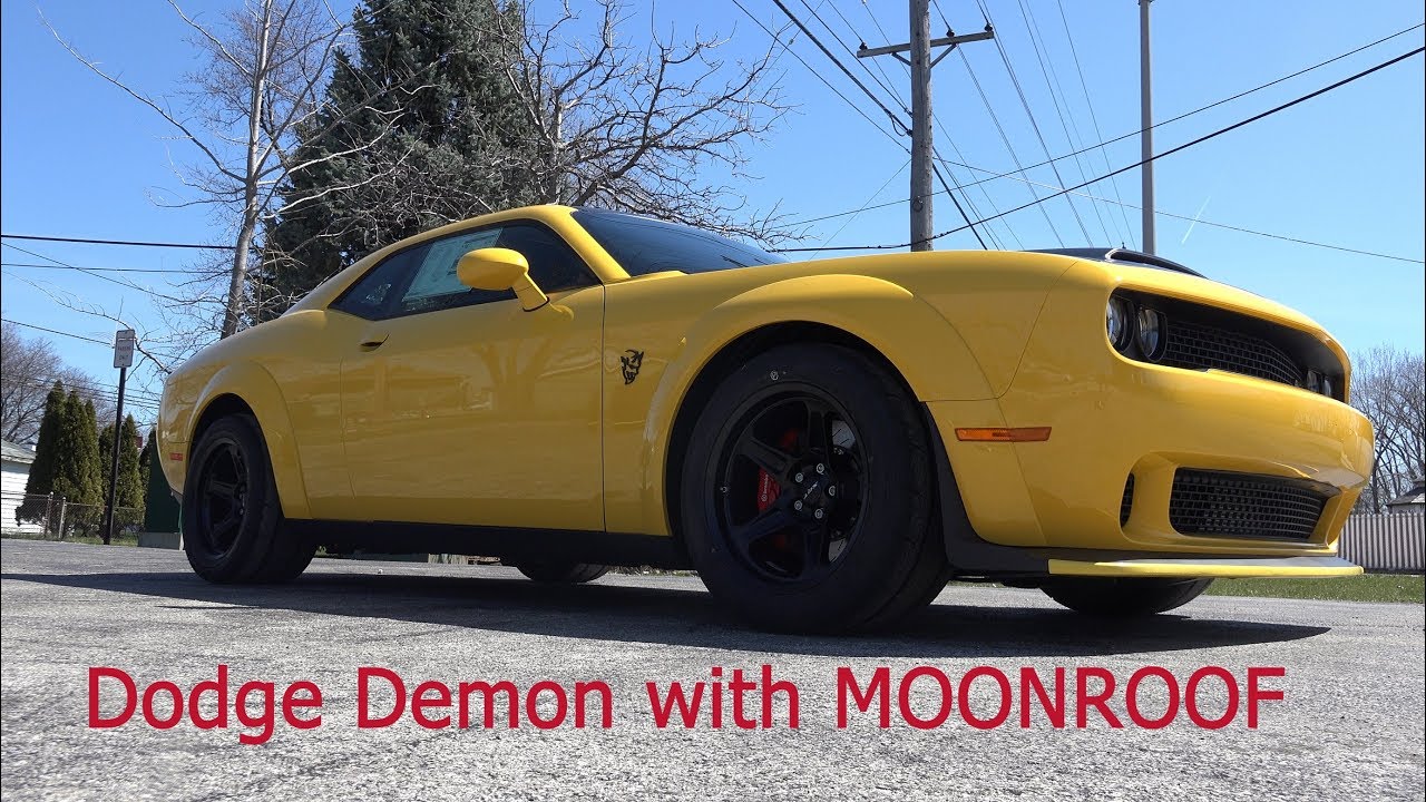 Full Review -2018 Yellow Dodge Demon Challenger SRT w/MoonRoof