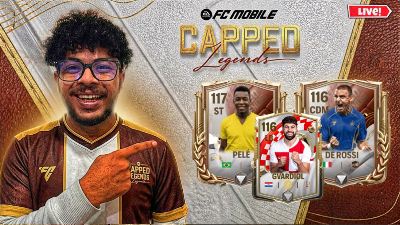 🔴 FC Mobile LIVE || PELE chicha DE ROSSI & GVARDIOL ☠️ || CAPPED LEGENDS 🔥 || FLASHBACK