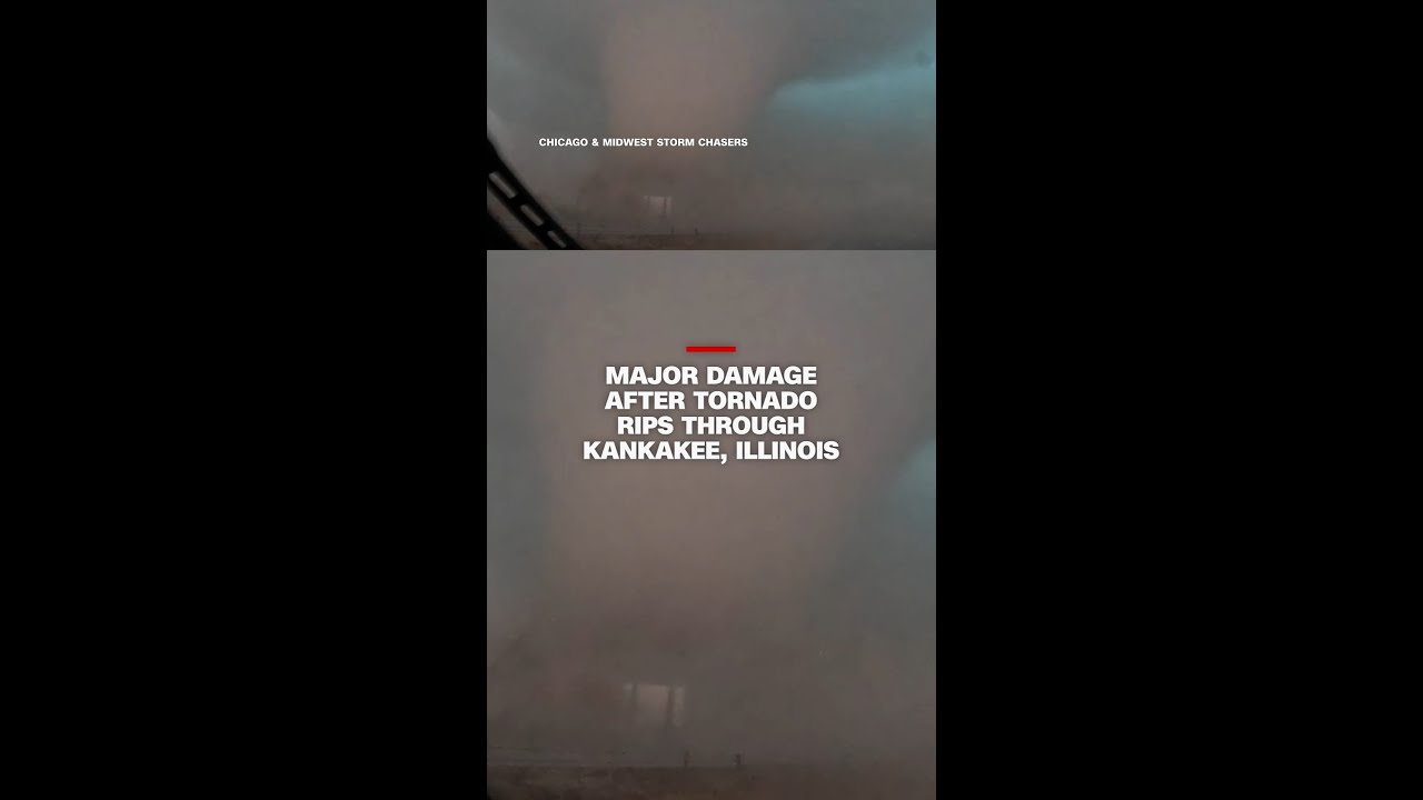 Major damage after tornado rips through Kankakee, Illinois