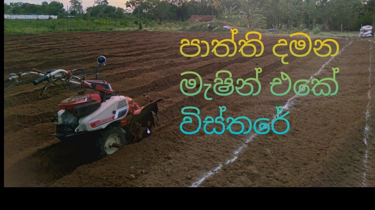 පාත්ති දමන මැෂින් එකේ විස්තරේ ... Mitsubishi MM 66 Tiller machine @lakshan agro machinery 