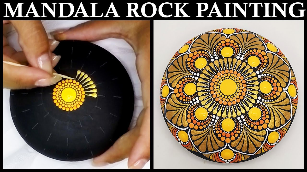 How to Mandala Dot Painting - Mandalas With Acrylic Paint Dotting Artist Tutorial Art #mandala #art
