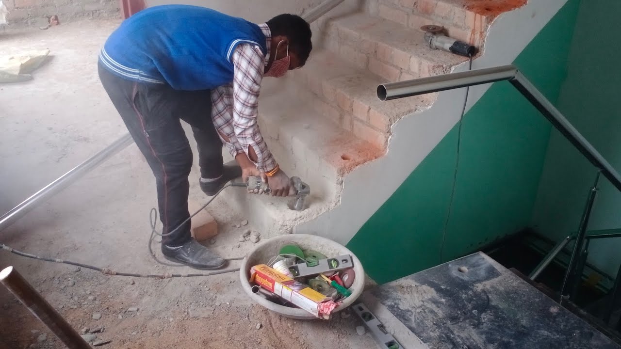 #सीढ़ी जीना#स्टेयर पर रेलिंग  के लिए मार्किंग कैसे करते हैंstep ki marking kase karte hai#part 1