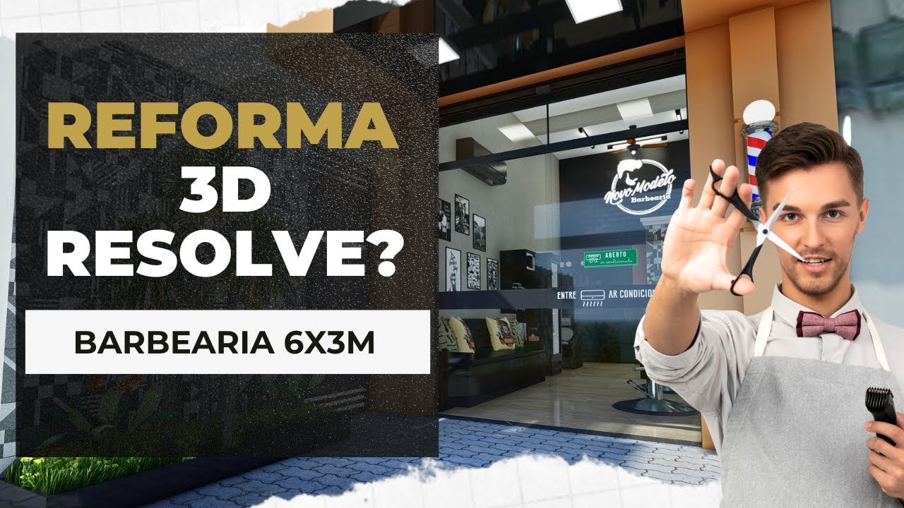 Reforma de Barbearia 6x3m com Fachada em ACM