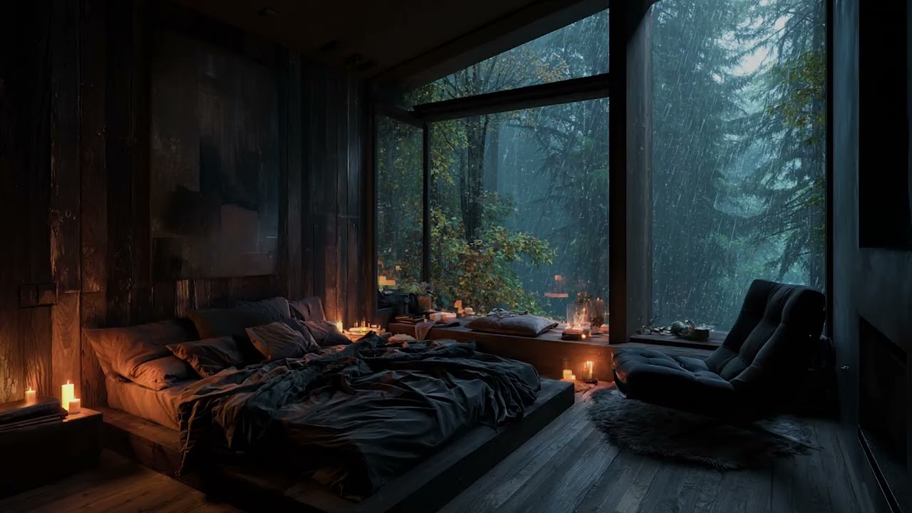 Peaceful Rain Ambience with Piano | Deep Sleep Music for Stress Relief