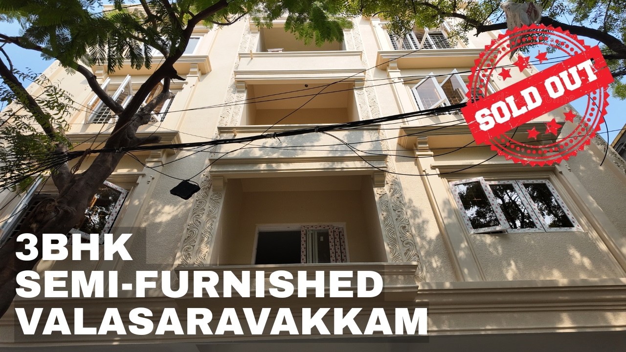 3BHK 1678 - 1421 SQFT | VALASARVAKKAM | SEMI FURNISHED | MODULAR KITCHEN| ARCOT ROAD | 6379089571