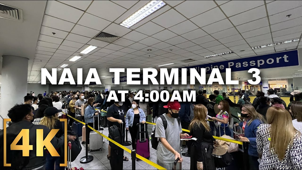 NAIA Terminal 3 Tour at 4:00AM | Immigration Update | Walking Tour | 4K | Philippines