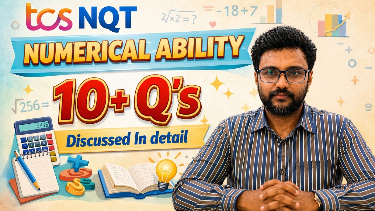 🚀 TCS NQT Numerical Ability Preparation | 10+ Questions Explained in Detail